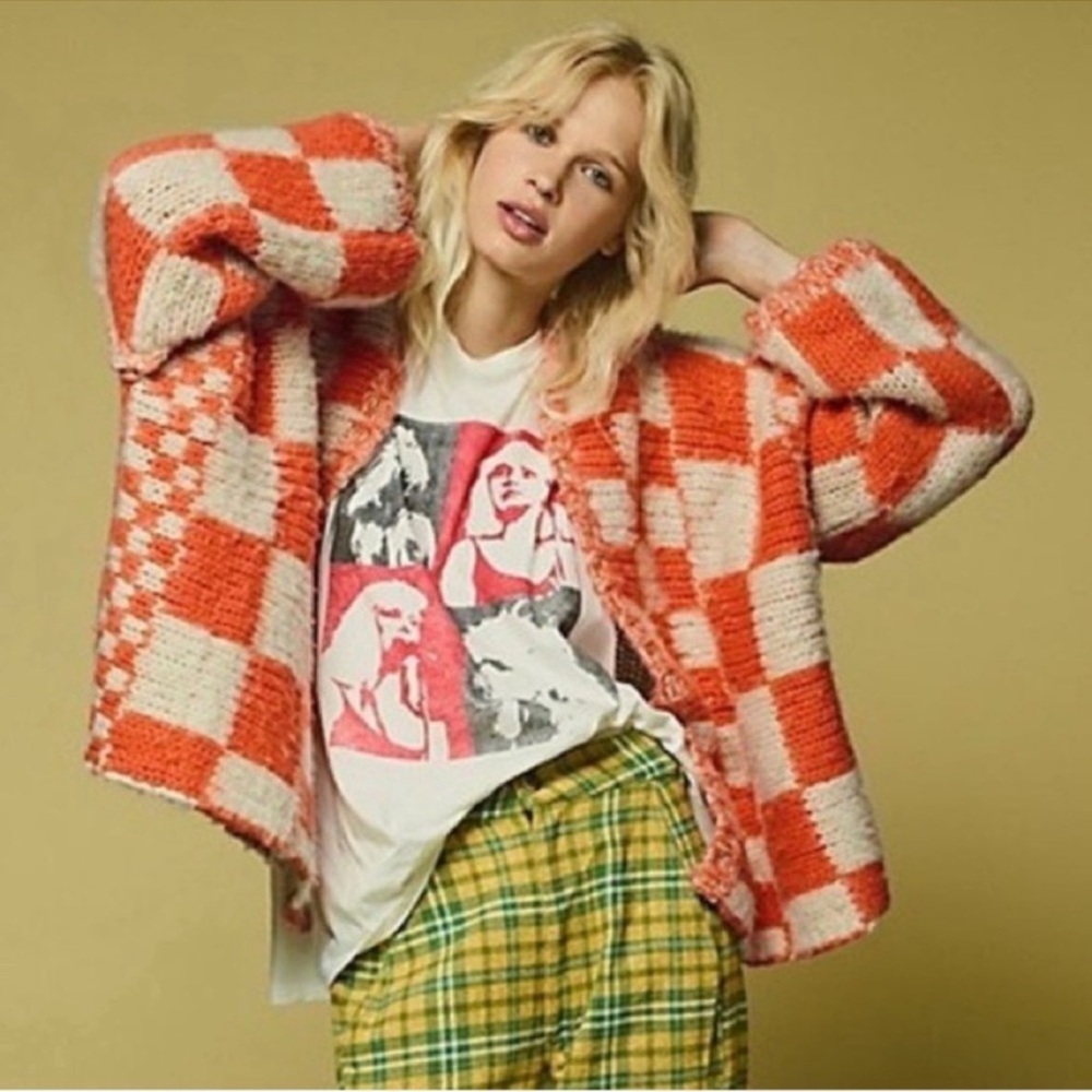 Free People | Aldrin Checkered Cardigan | M/L